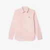 Camisa de popelín elástico de corte entallado para hombre