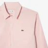 Camisa de popelín elástico de corte entallado para hombre