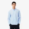 Camisa de popelín elástico de corte regular