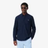 Camisa de popelín elástico de corte regular