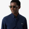 Camisa de popelín elástico de corte regular
