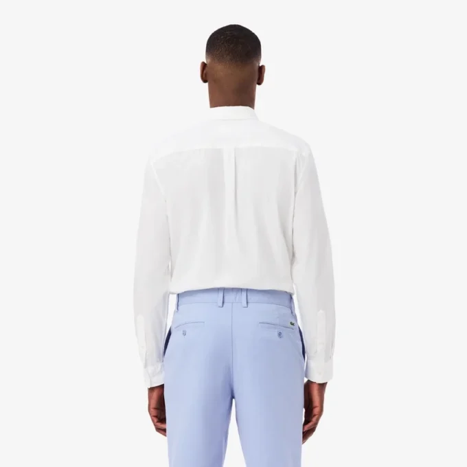 Camisa de popelín elástico de corte regular