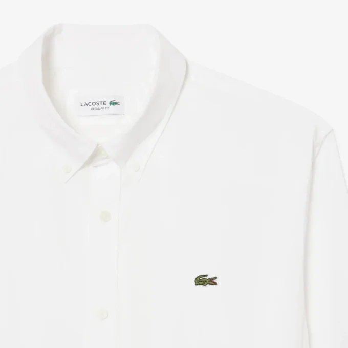 Camisa de popelín elástico de corte regular