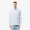 Camisa de rayas de punto fino de corte regular para hombre