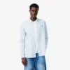 Camisa de rayas de punto fino de corte regular para hombre
