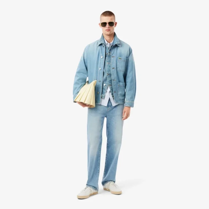 Camisa de rayas de punto fino de corte regular para hombre