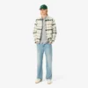 Camisa de rayas de punto fino de corte regular para hombre