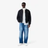 Camisa de rayas de punto fino de corte regular para hombre