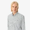 Camisa de rayas de punto fino de corte regular para hombre