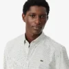Camisa de rayas de punto fino de corte regular para hombre