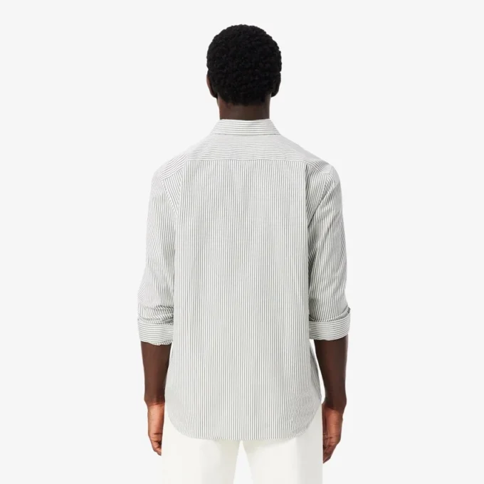 Camisa de rayas de punto fino de corte regular para hombre