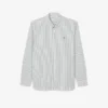 Camisa de rayas de punto fino de corte regular para hombre