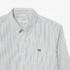 Camisa de rayas de punto fino de corte regular para hombre