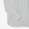 Camisa de rayas de punto fino de corte regular para hombre
