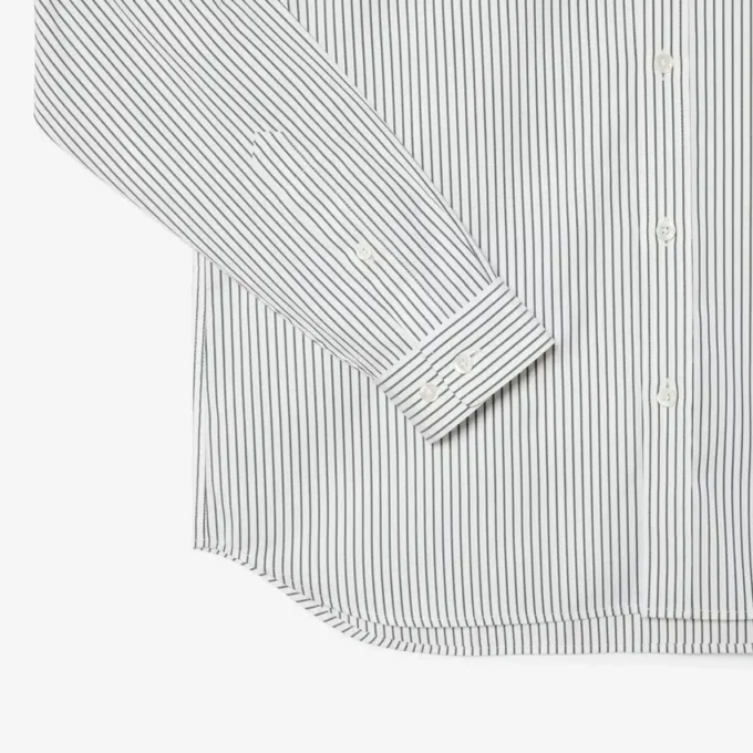 Camisa de rayas de punto fino de corte regular para hombre