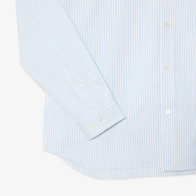 Camisa de rayas de punto fino de corte regular para hombre