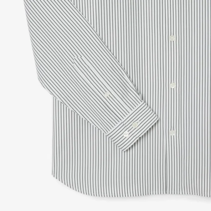 Camisa de rayas de punto fino de corte regular para hombre