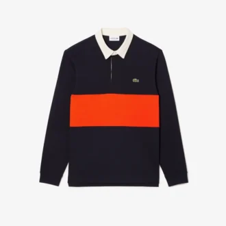 Camisa de rugby de algodón de corte holgado para hombre
