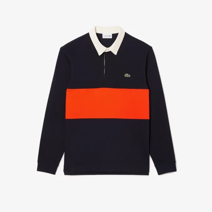 Camisa de rugby de algodón de corte holgado para hombre