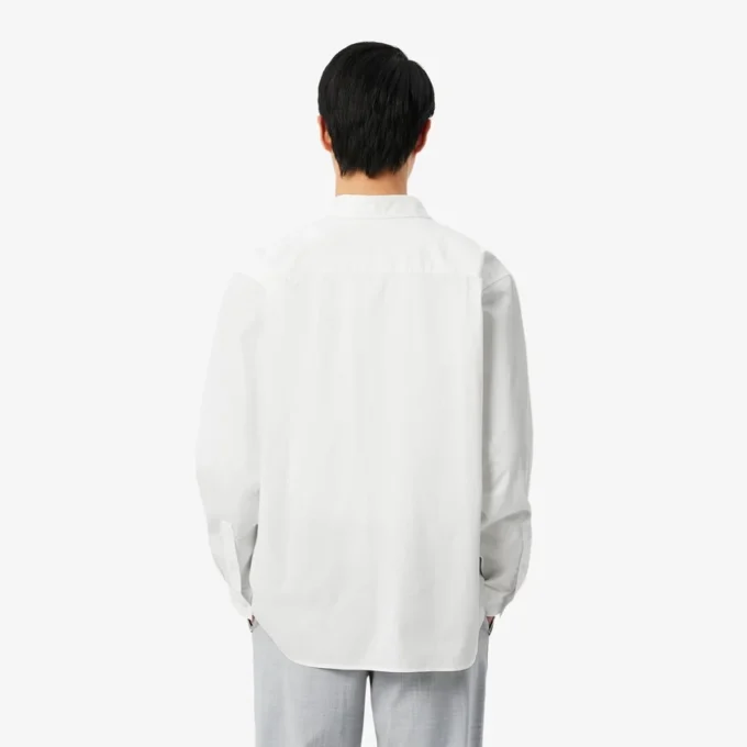 Camisa de sarga de algodón estampada de corte holgado