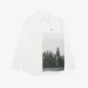 Camisa de sarga de algodón estampada de corte holgado