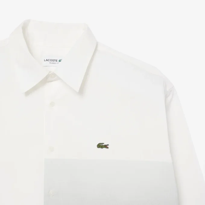 Camisa de sarga de algodón estampada de corte holgado