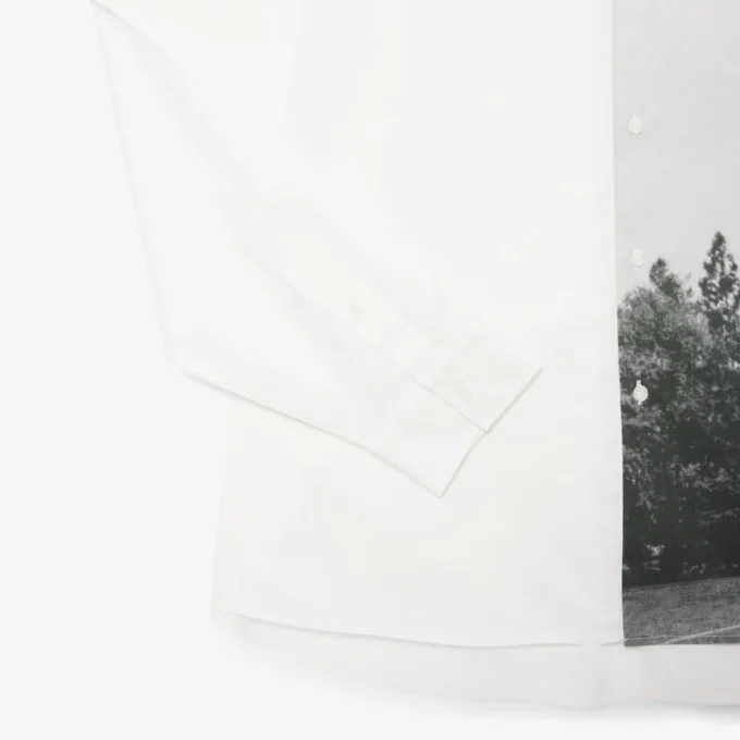 Camisa de sarga de algodón estampada de corte holgado