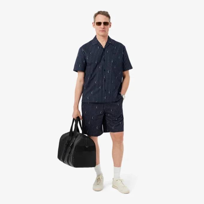 Camisa de sarga estampada de corte holgado