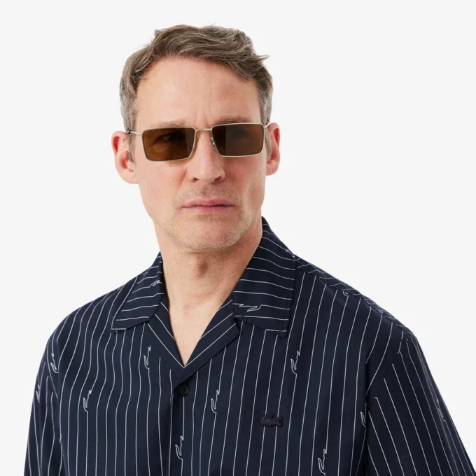 Camisa de sarga estampada de corte holgado