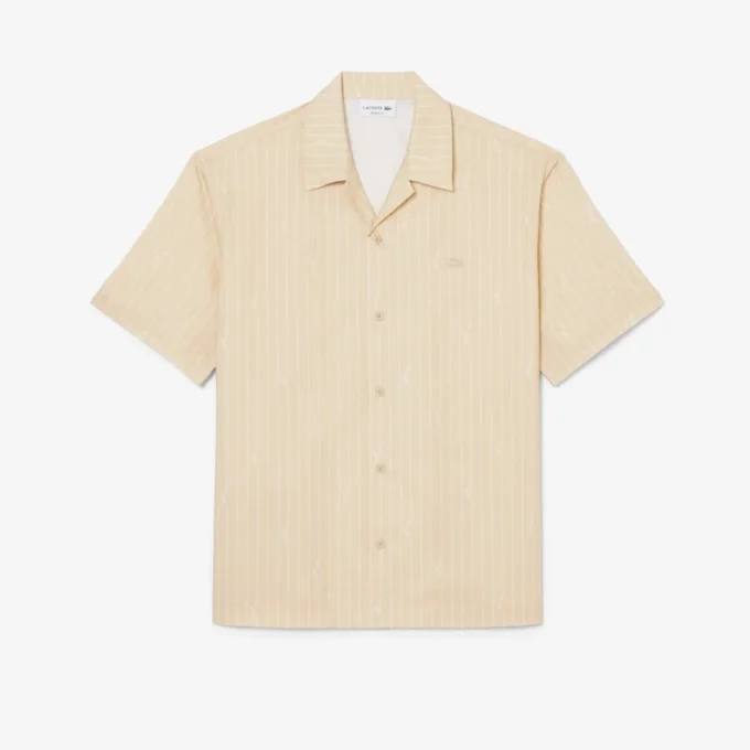 Camisa de sarga estampada de corte holgado