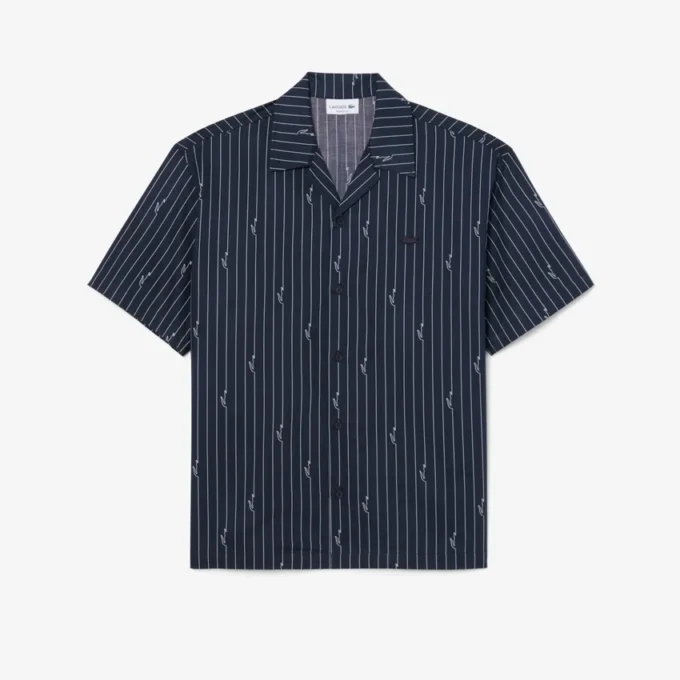 Camisa de sarga estampada de corte holgado