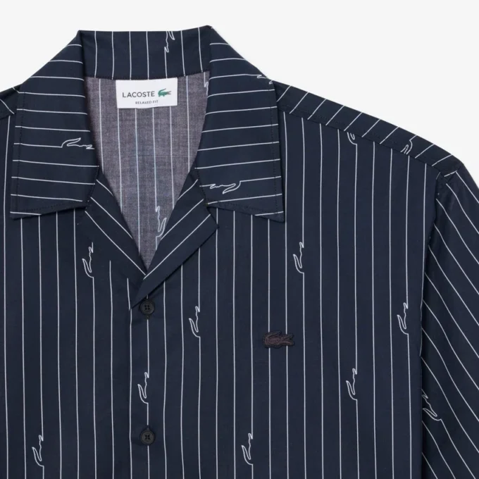 Camisa de sarga estampada de corte holgado
