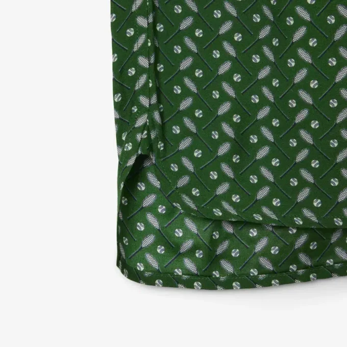 Camisa de satén estampada de corte regular Runway