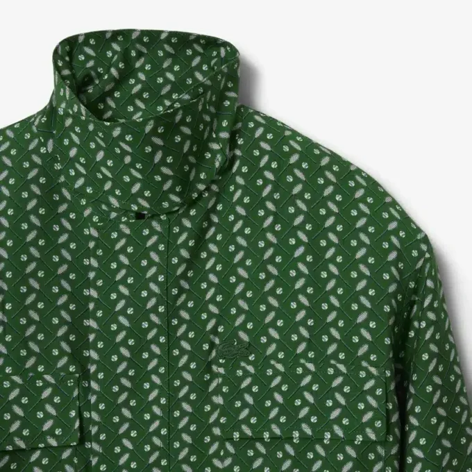 Camisa de satén estampada de corte regular Runway