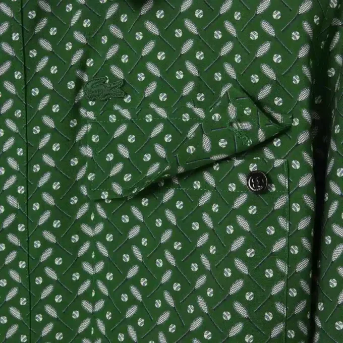 Camisa de satén estampada de corte regular Runway
