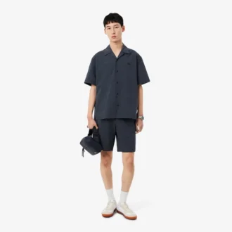 Camisa de seersucker de corte holgado