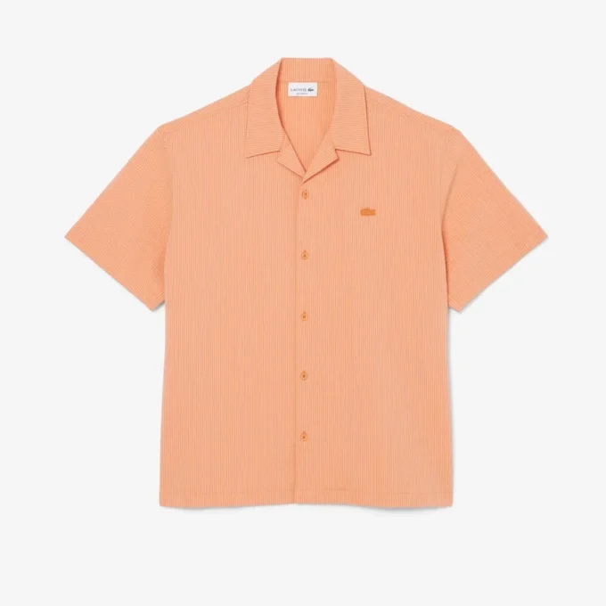 Camisa de seersucker de corte holgado