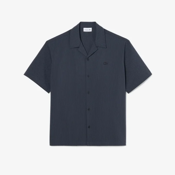 Camisa de seersucker de corte holgado