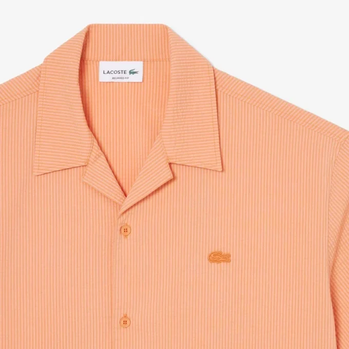 Camisa de seersucker de corte holgado
