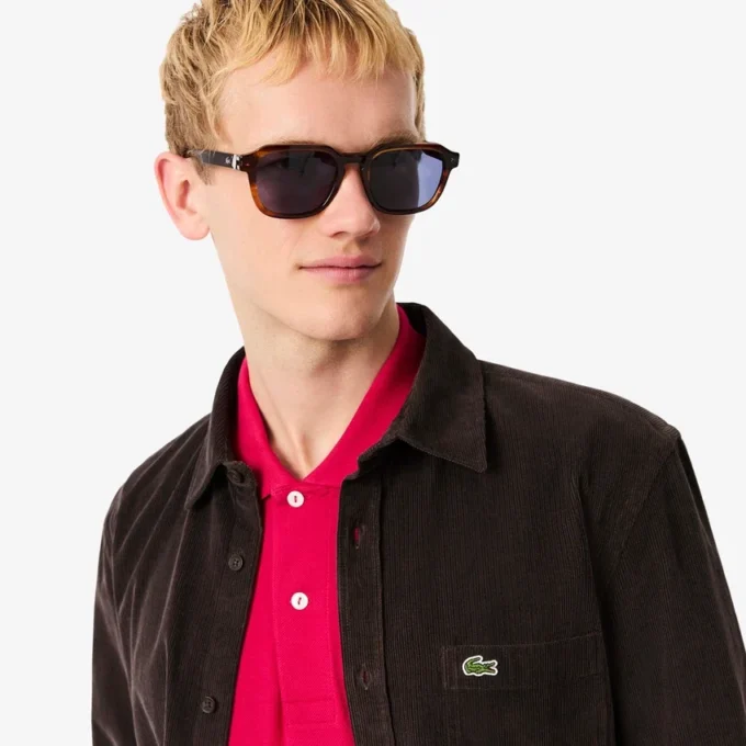 Camisa de terciopelo de corte regular para hombre