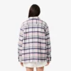Camisa oversize acolchada de lana para mujer