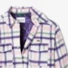Camisa oversize acolchada de lana para mujer