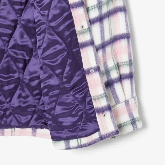 Camisa oversize acolchada de lana para mujer