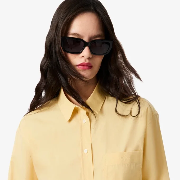 Camisa oversize de algodón con botones para mujer