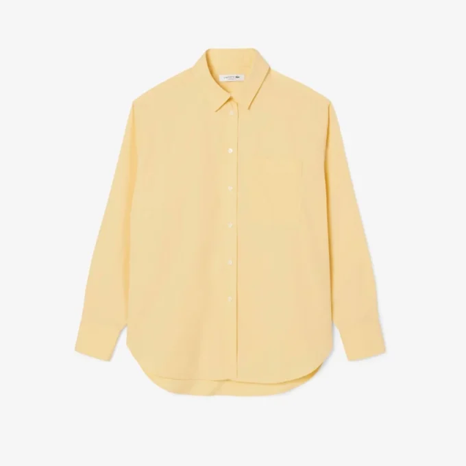 Camisa oversize de algodón con botones para mujer