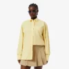Camisa oversize de algodón con botones para mujer