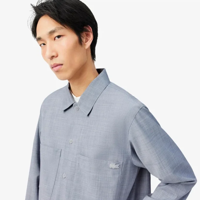 Camisa oversize de mezcla de lana The Blend