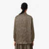 Camisa oversize de satén estampada