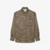 Camisa oversize de satén estampada