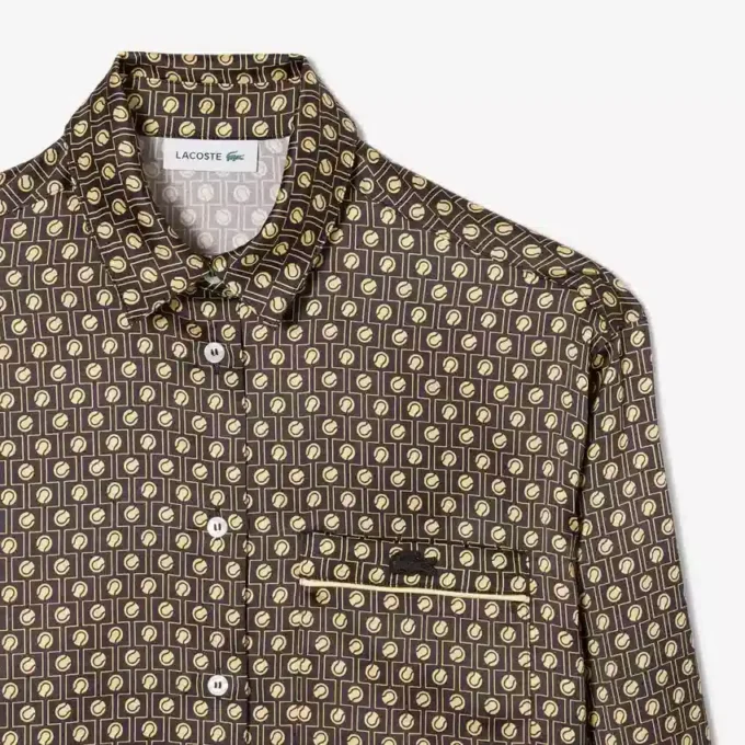 Camisa oversize de satén estampada